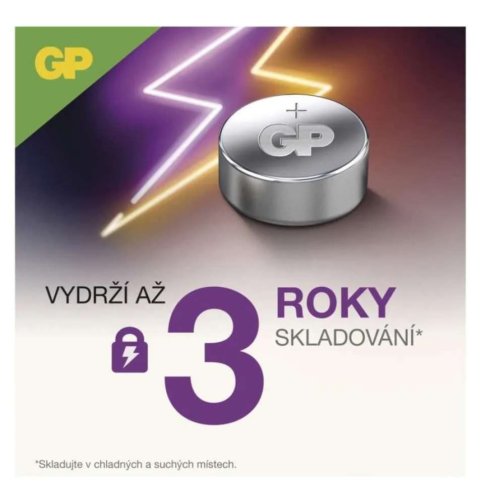 Alkalická knoflíková baterie GP A76F (LR44)