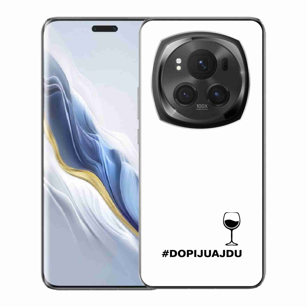 Gelový kryt mmCase na Honor Magic 6 Pro 5G - vinný motiv bílé pozadí