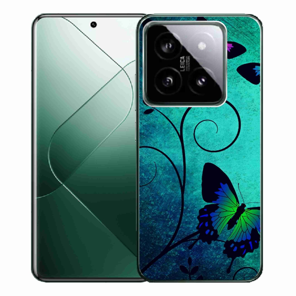 Gelový kryt mmCase na Xiaomi 14 Pro - barevní motýli