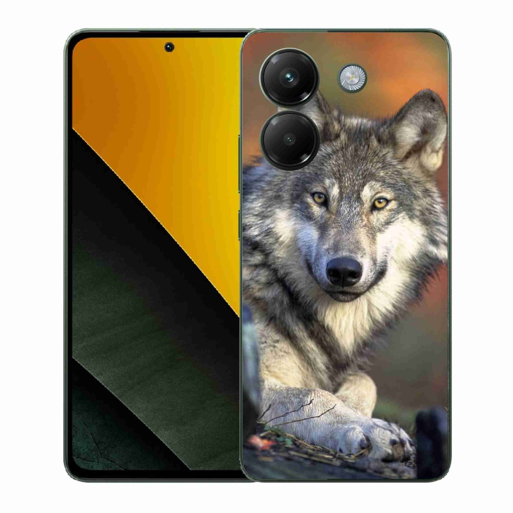 Gelový kryt mmCase na Xiaomi Poco M7 Pro 5G - vlk