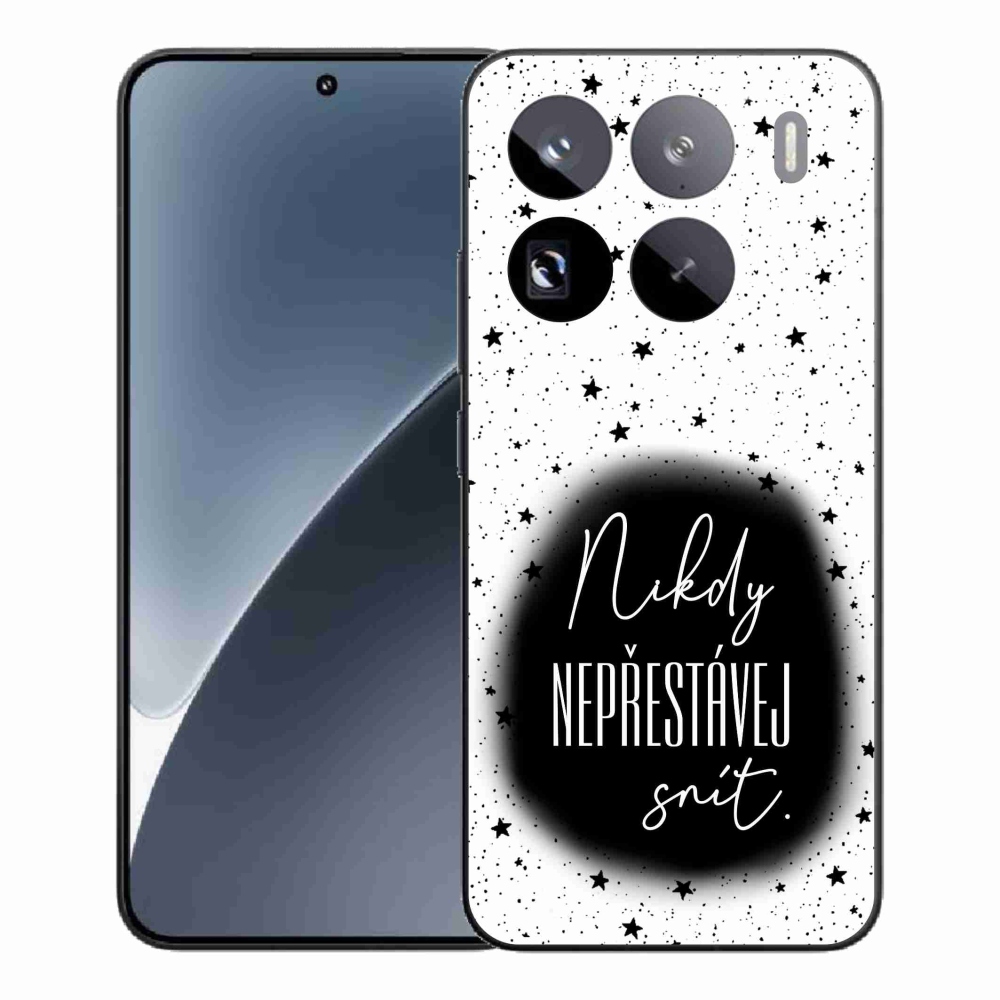 Gelový kryt mmCase na Xiaomi 15 Pro - citát 1 černobílé pozadí