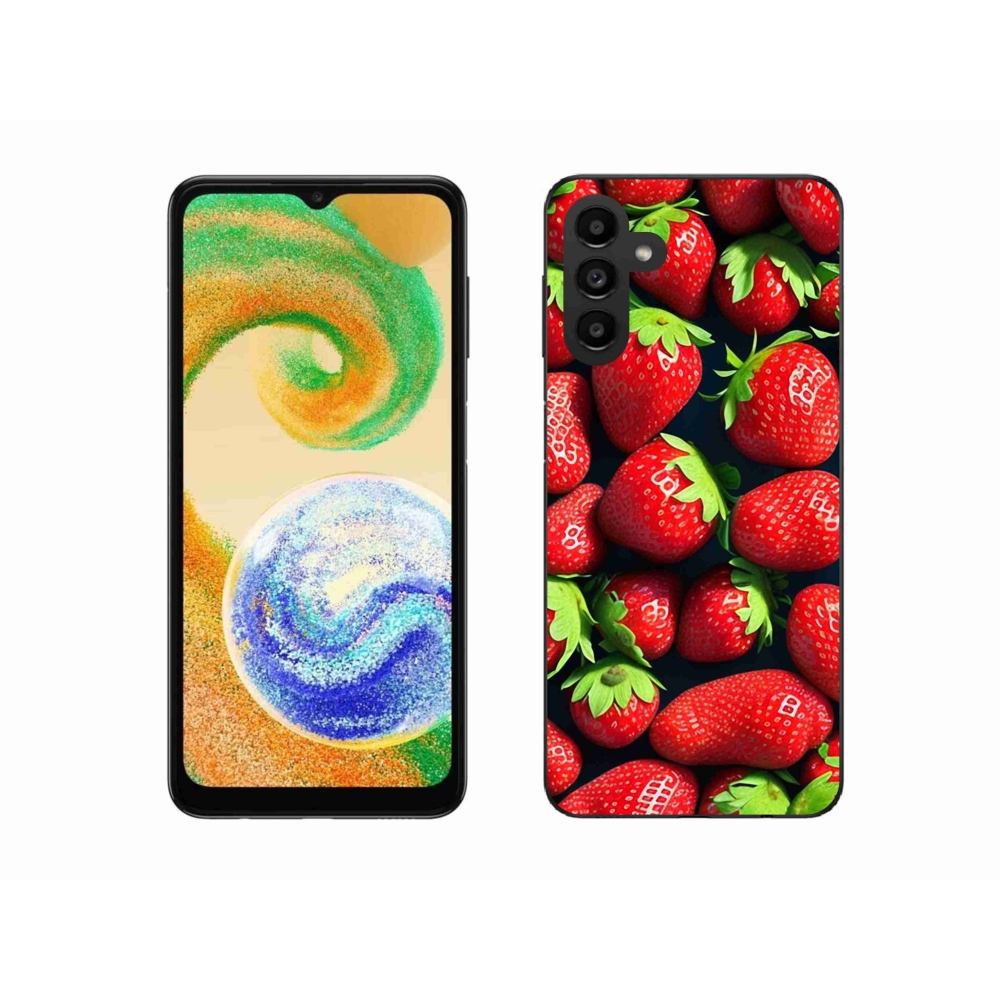 Gelový kryt mmCase na Samsung Galaxy A04s (164.7x76.7x9.1mm) - jahody
