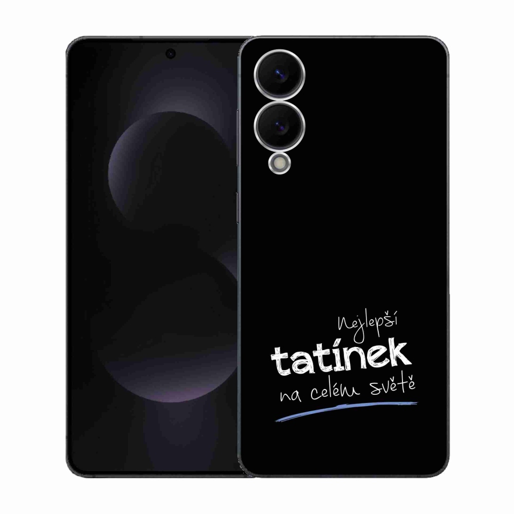 Gelový kryt mmCase na Samsung Galaxy S25 Edge - nejlepší tatínek 4 černé pozadí