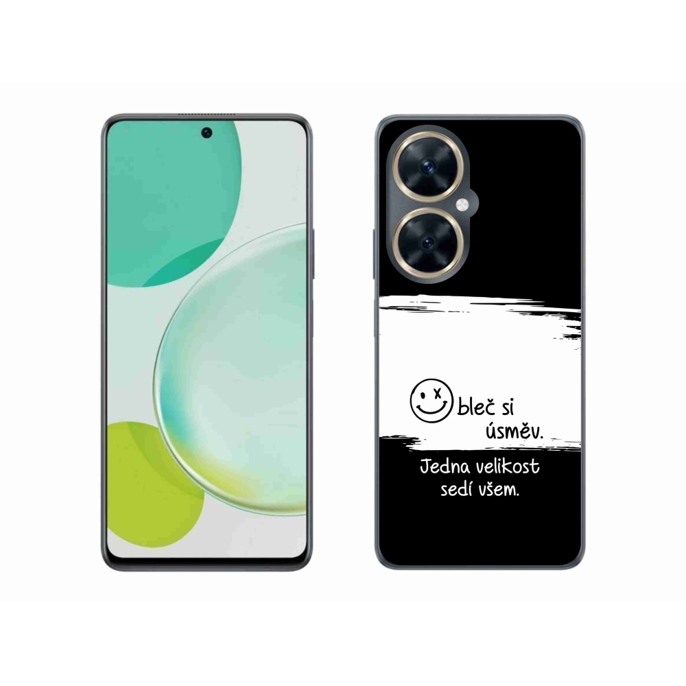 Gelový kryt mmCase na Huawei Nova 11i - vtipný text 8 bíločerné pozadí