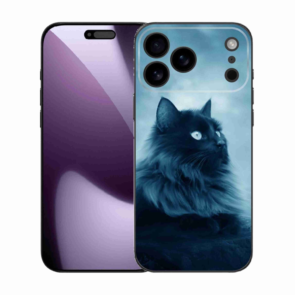 Gelový kryt mmCase na iPhone 17 Pro Max - černá kočka 1