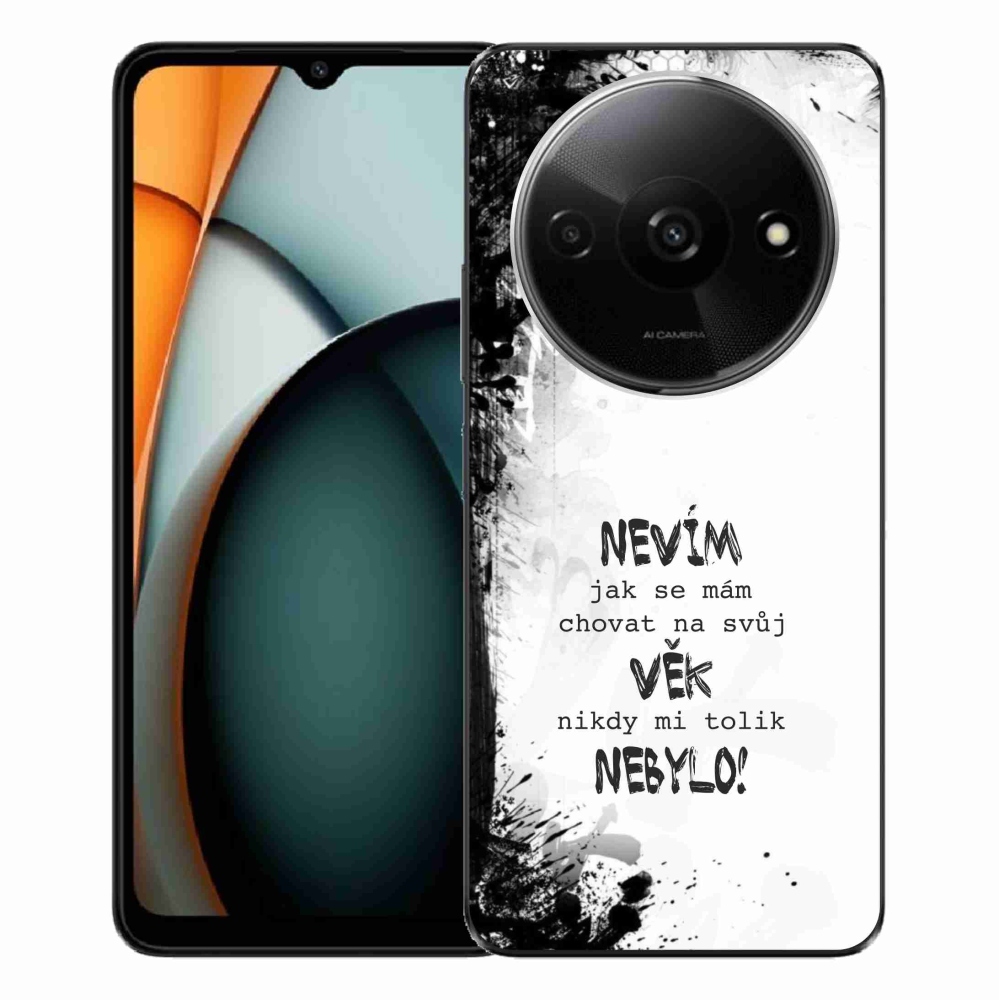 Gelový kryt mmCase na Xiaomi Redmi A3  - vtipný text 14 bílé pozadí