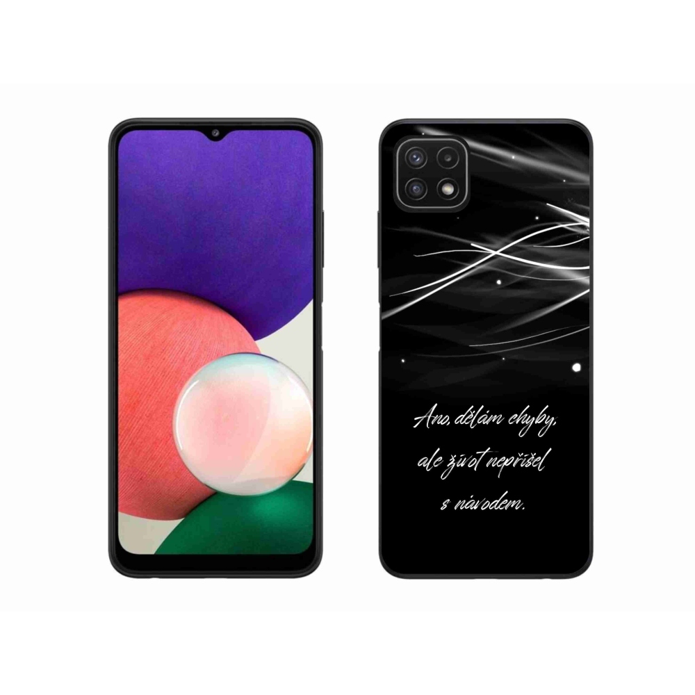 Gelový kryt mmCase na Samsung Galaxy A22 5G - citát černé pozadí