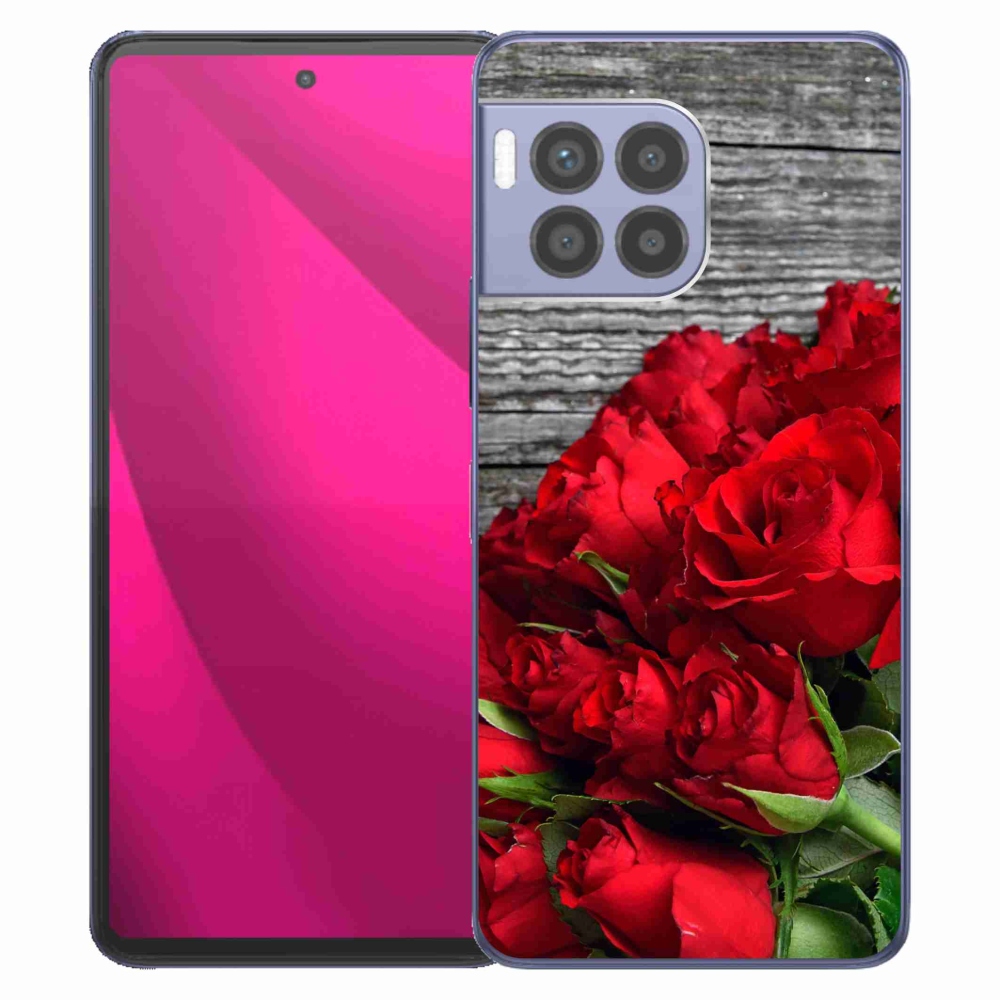 Gelový kryt mmCase na T-Mobile T Phone 2 Pro - červené růže