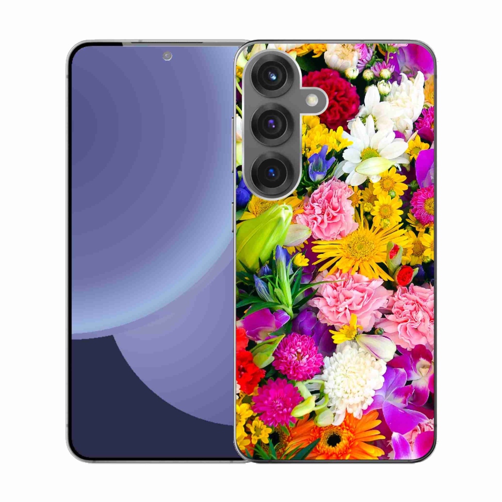 Gelový kryt mmCase na Samsung Galaxy S25 - květiny 12