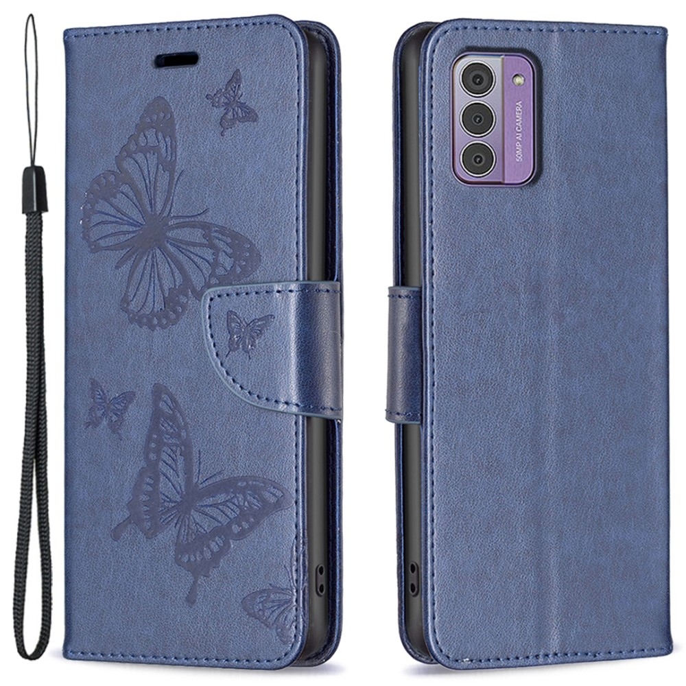 Butterfly knížkové pouzdro na Nokia G42 - tmavěmodré