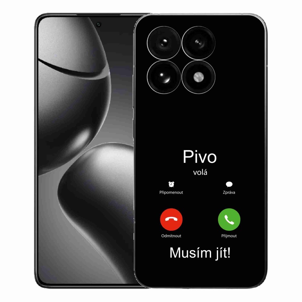 Gelový kryt mmCase na Xiaomi 15T - pivo volá černé pozadí