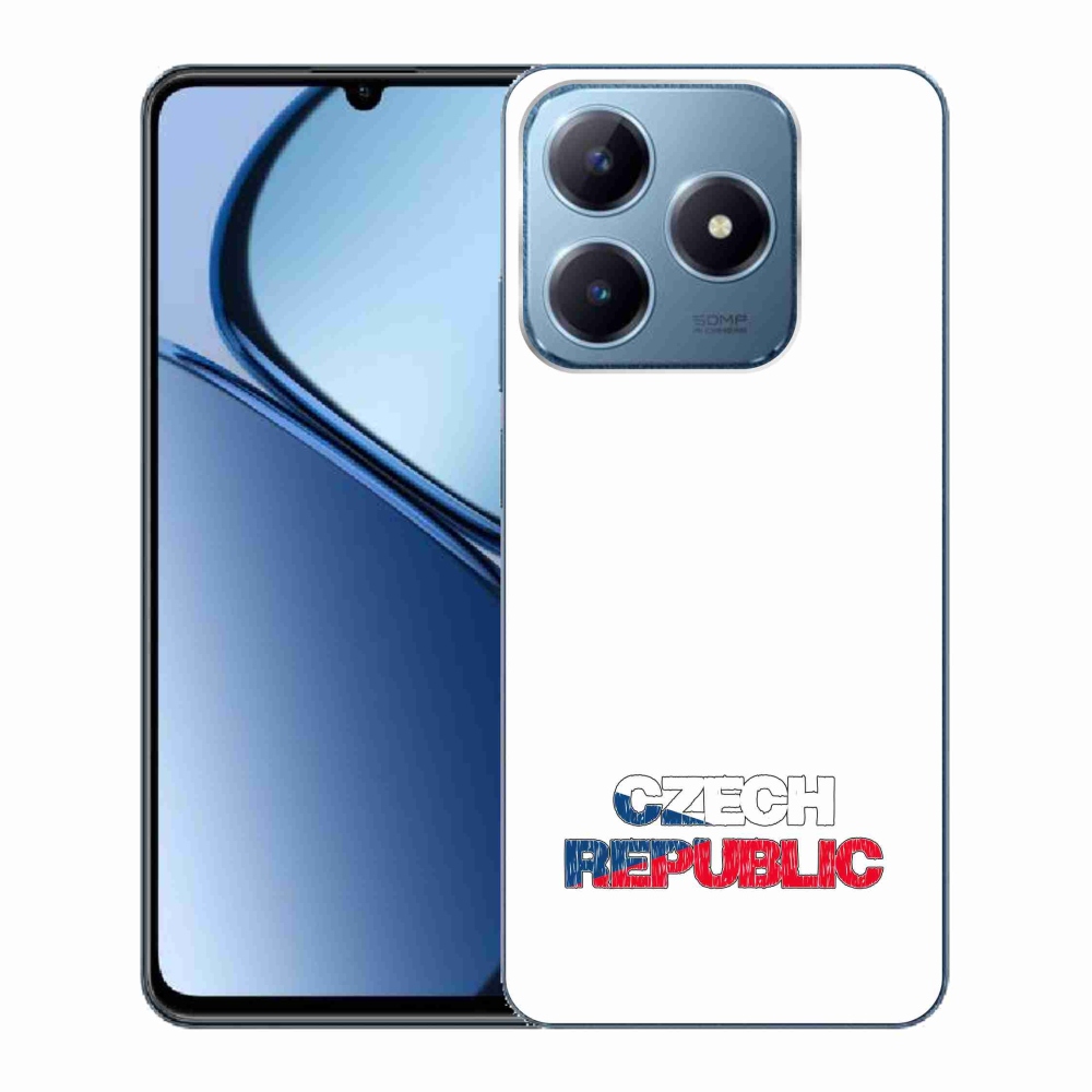 Gelový kryt mmCase na Realme C63 - Czech Republic bílé pozadí