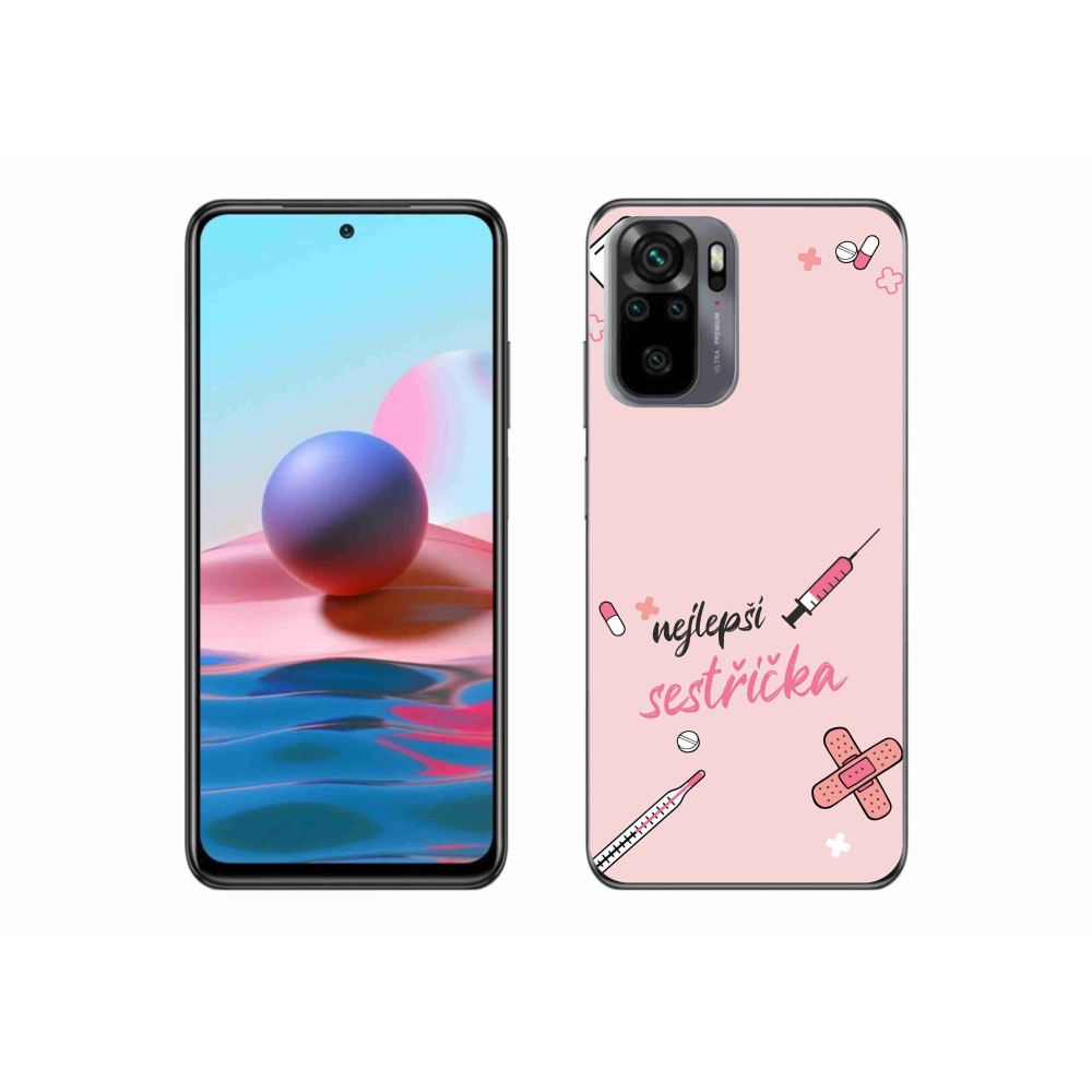 Gelový kryt mmCase na Xiaomi Poco M5s - nejlepší sestřička růžové pozadí