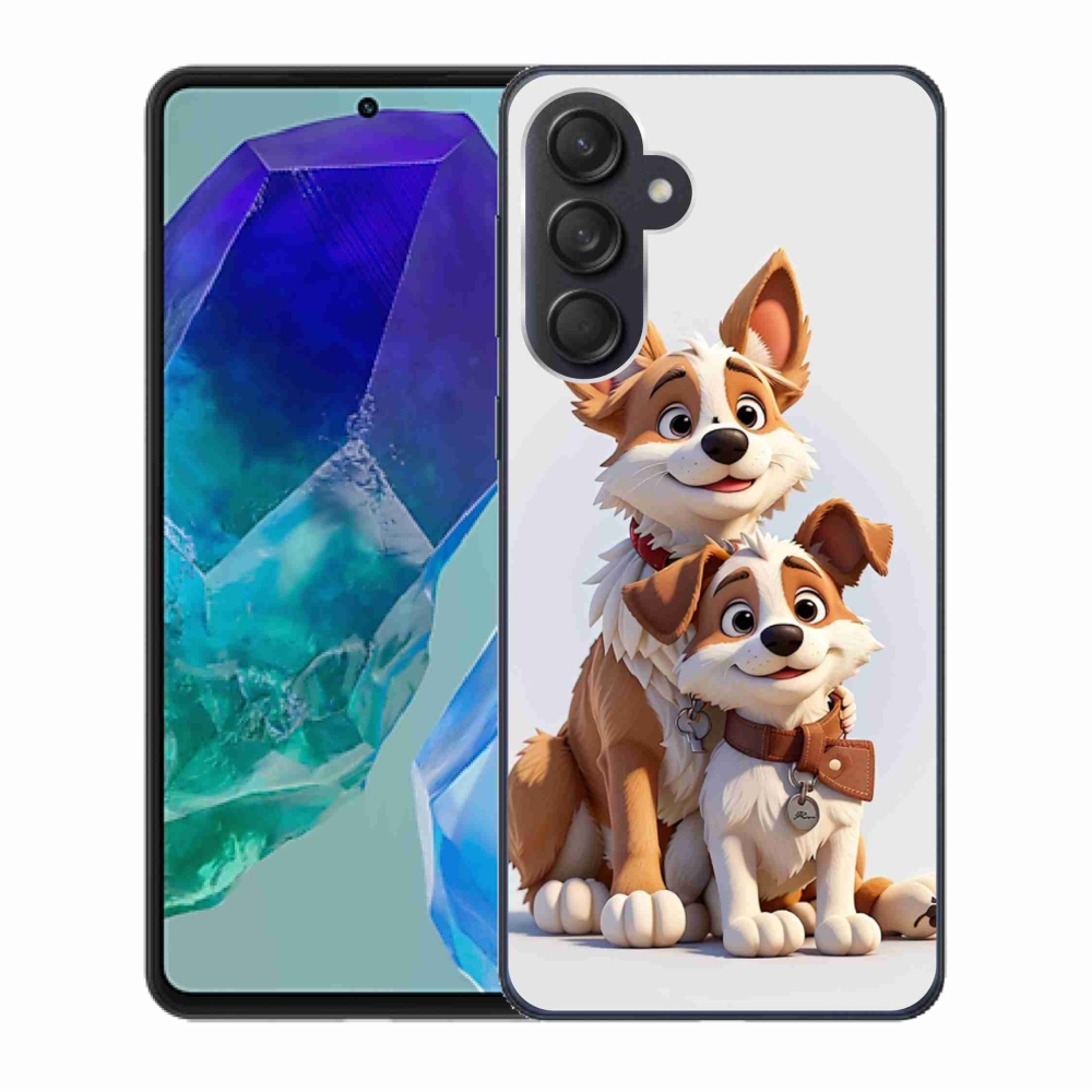 Gelový kryt mmCase na Samsung Galaxy M55 5G - kreslení psi