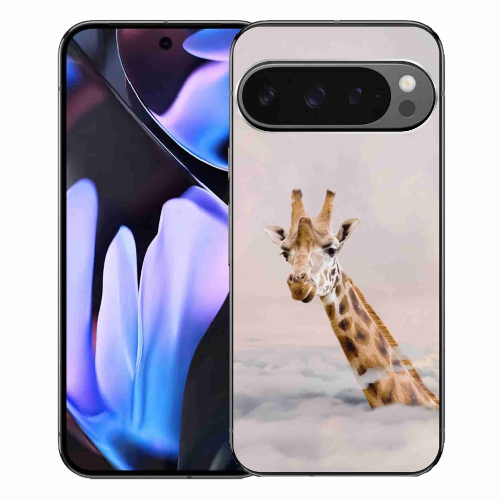 Gelový kryt mmCase na Google Pixel 9 Pro XL - žirafa v oblacích