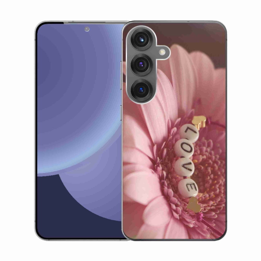 Gelový kryt mmCase na Samsung Galaxy S25 - přívěsek love