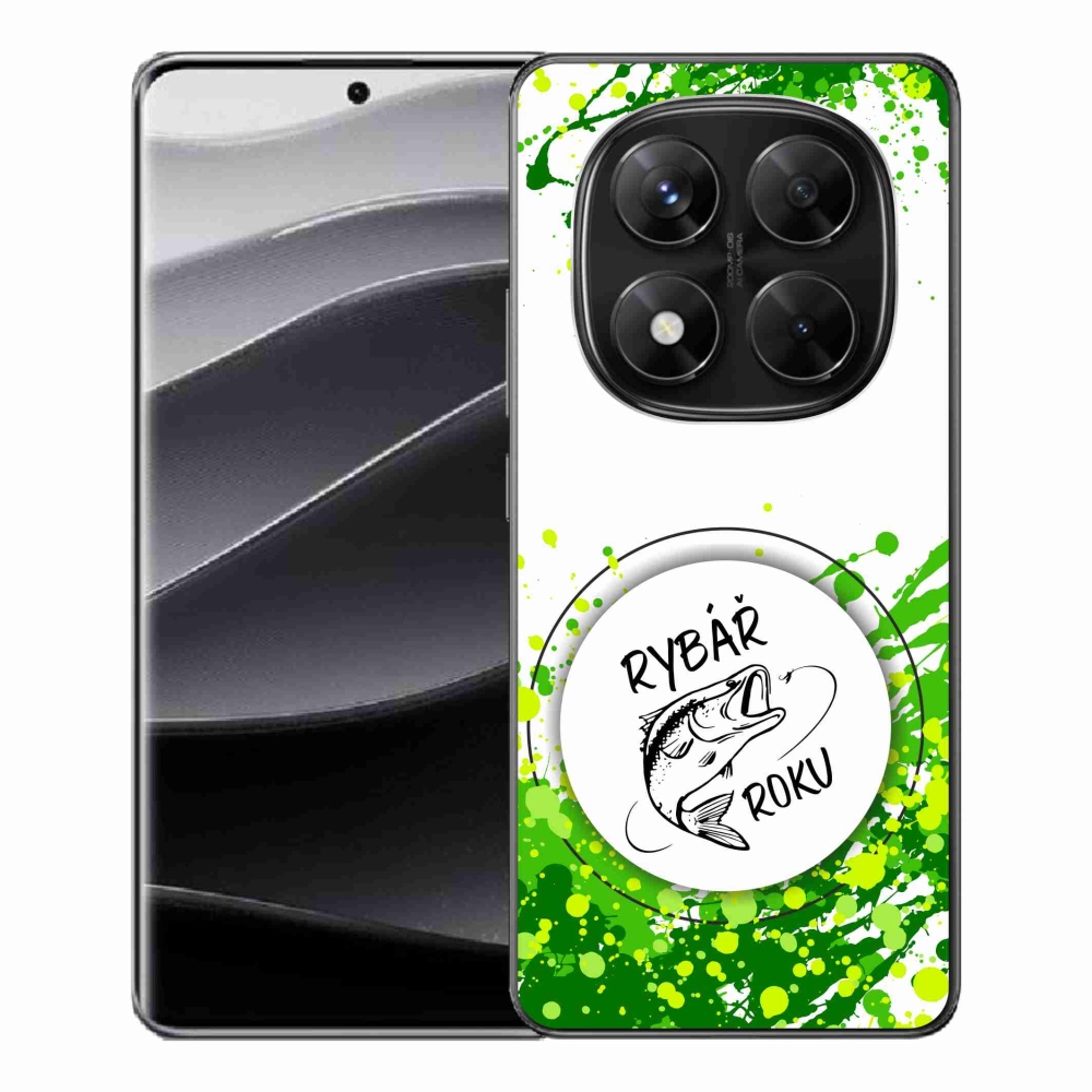 Gelový kryt mmCase na Xiaomi Redmi Note 14 Pro 5G/Poco X7 5G - rybář roku bílé pozadí