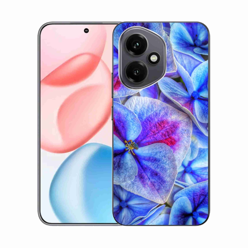 Gelový kryt mmCase na Honor 400 - modré květy 1