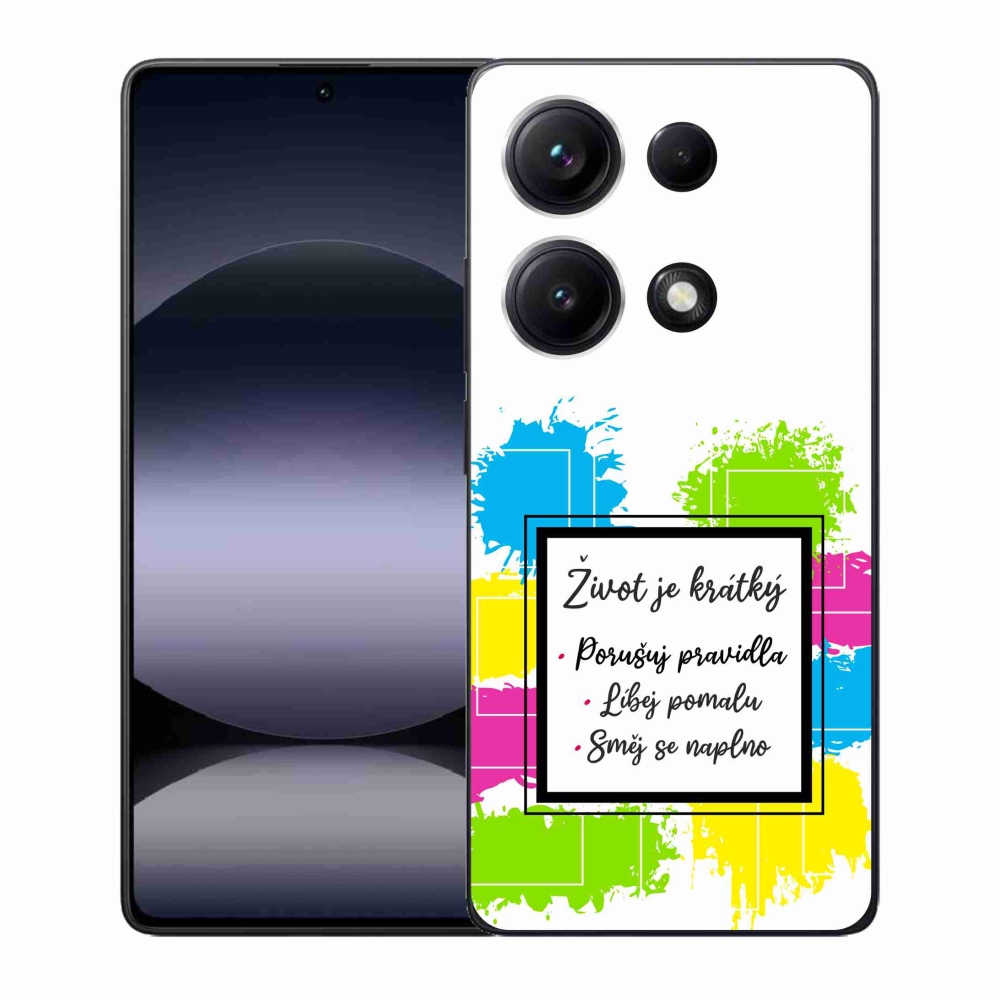 Gelový kryt mmCase na Xiaomi Redmi Note 14S - citát 5 bílé pozadí