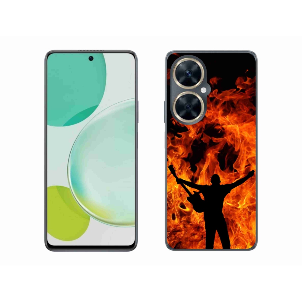 Gelový kryt mmCase na Huawei Nova 11i - muzikant a oheň