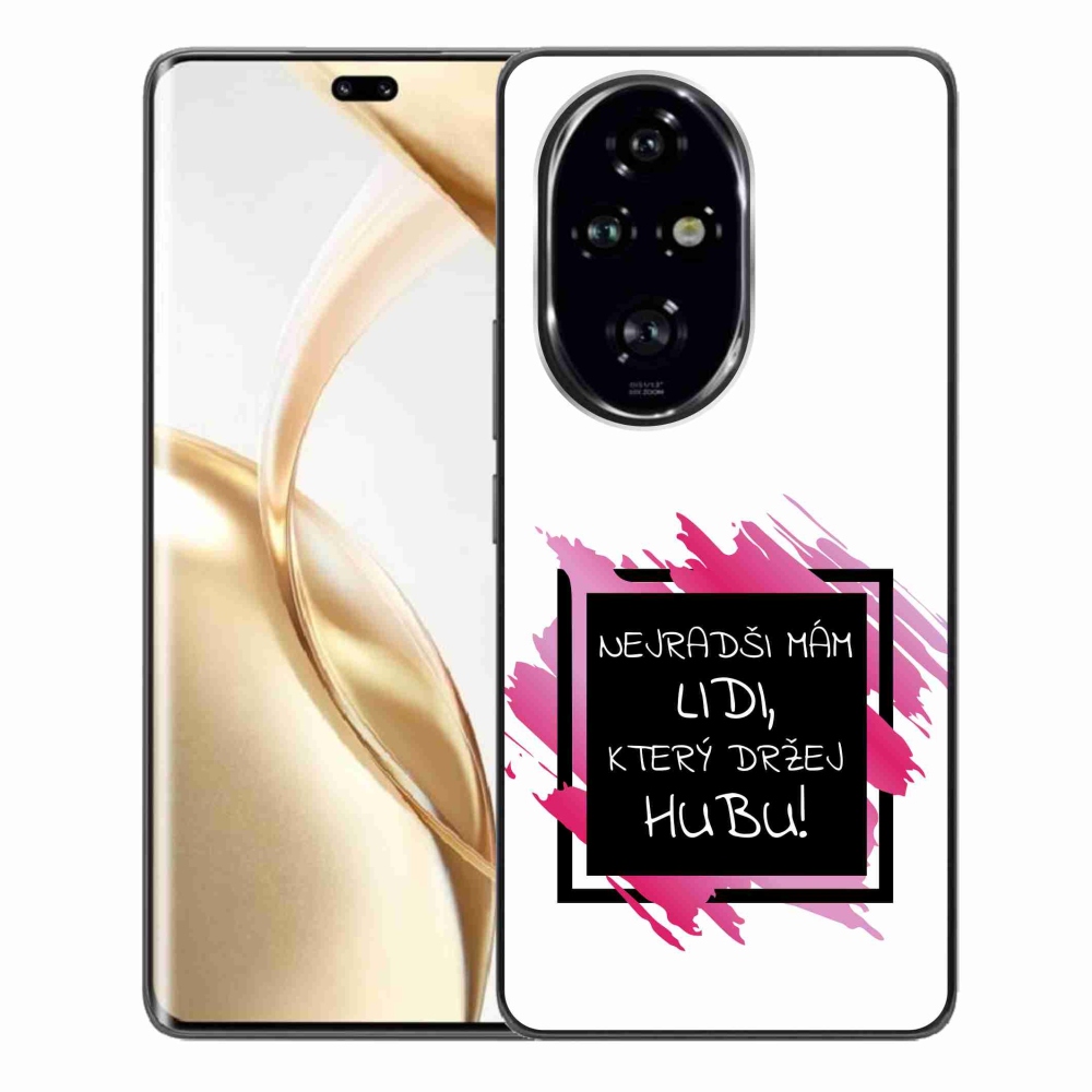 Gelový kryt mmCase na Honor 200 Pro 5G - vtipný text 7 černobílé pozadí