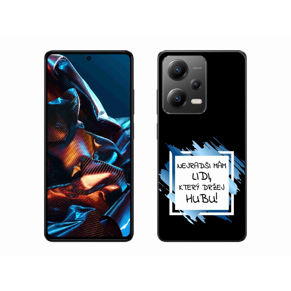 Gelový kryt mmCase na Xiaomi Redmi Note 12 Pro 5G - vtipný text 7 bíločerné pozadí