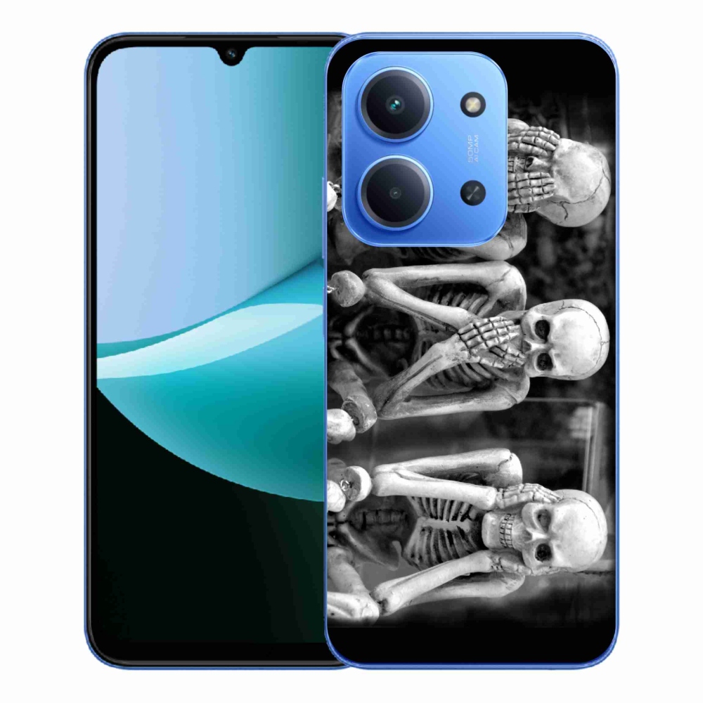 Gelový kryt mmCase na Xiaomi Redmi 15C 4G/5G (173mm) - kostlivci