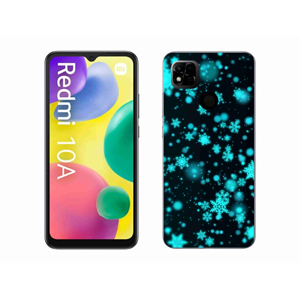 Gelový kryt mmCase na Xiaomi Redmi 10A - sněhové vločky 1