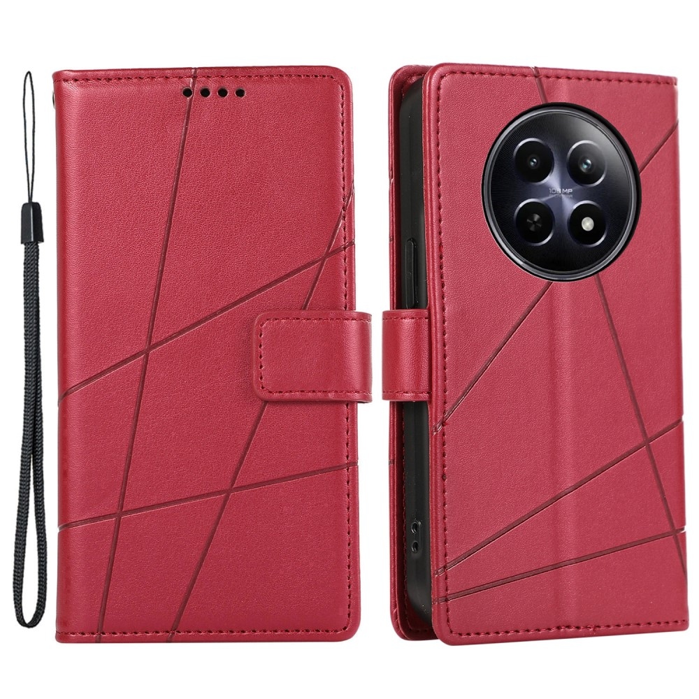 Line knížkové pouzdro na Realme 12 5G/12x 5G - červené