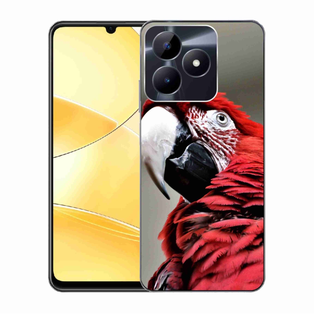 Gelový obal mmCase na Realme C51/C53 - papoušek ara červený