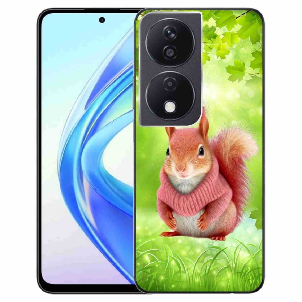 Gelový kryt mmCase na Honor X7b/Honor 90 Smart - veverka ve svetru