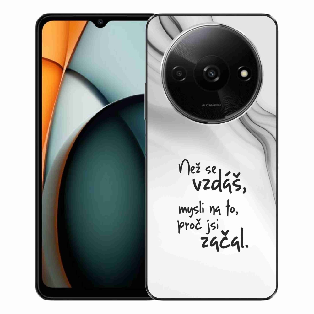 Gelový kryt mmCase na Xiaomi Redmi A3  - citát 2 bílé pozadí