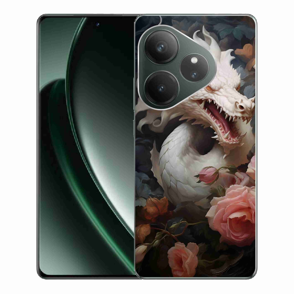 Gelový kryt mmCase na Realme GT 6 5G/GT 6T 5G - bílý drak