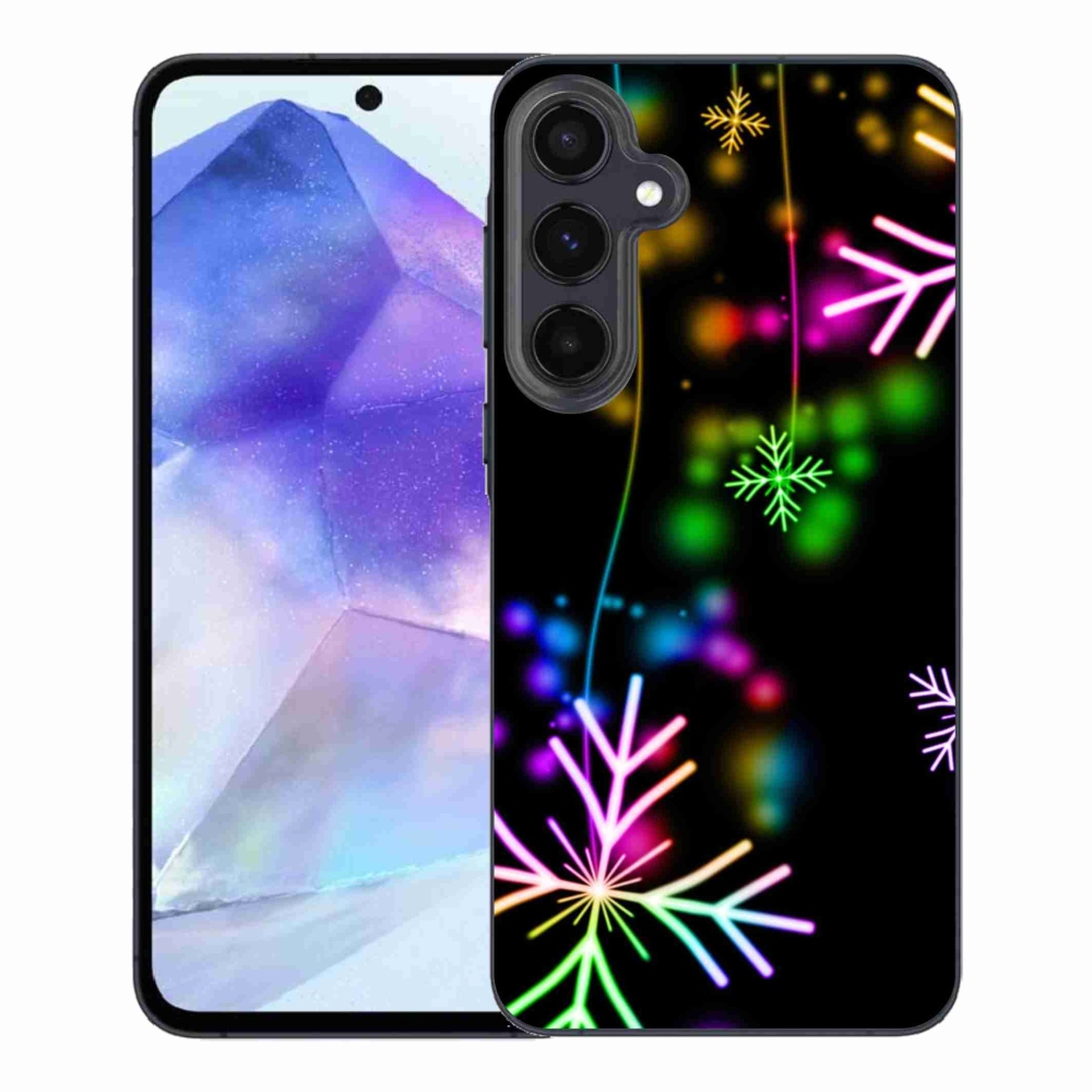 Gelový kryt mmCase na Samsung Galaxy A55 5G - barevné vločky