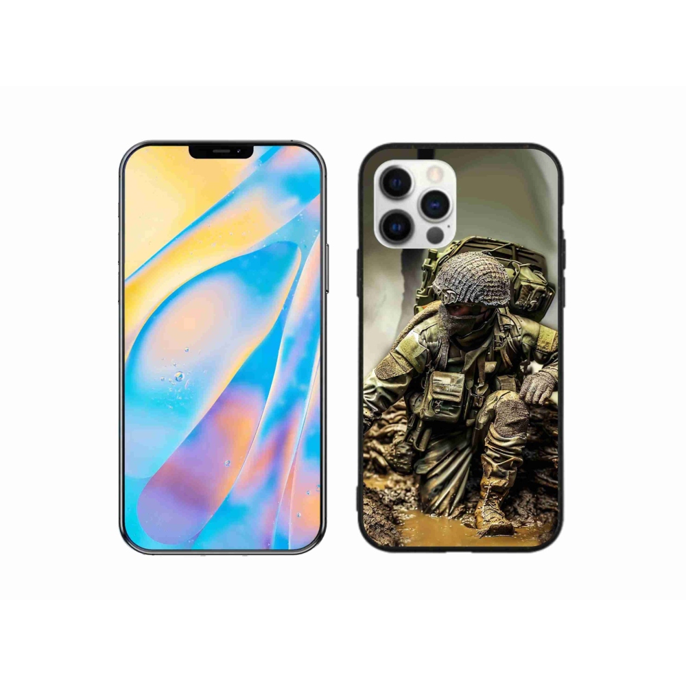 Gelový kryt mmCase na iPhone 12 Pro - voják