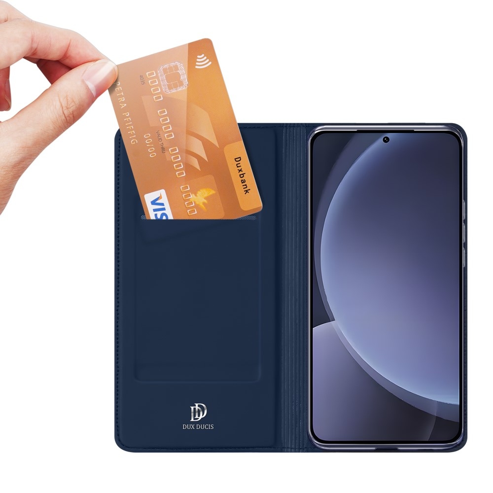 DUX knížkové pouzdro na Samsung Galaxy S25 - tmavěmodré