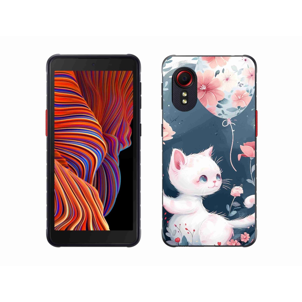 Gelový kryt mmCase na Samsung Galaxy Xcover 5 - kotě s balónkem