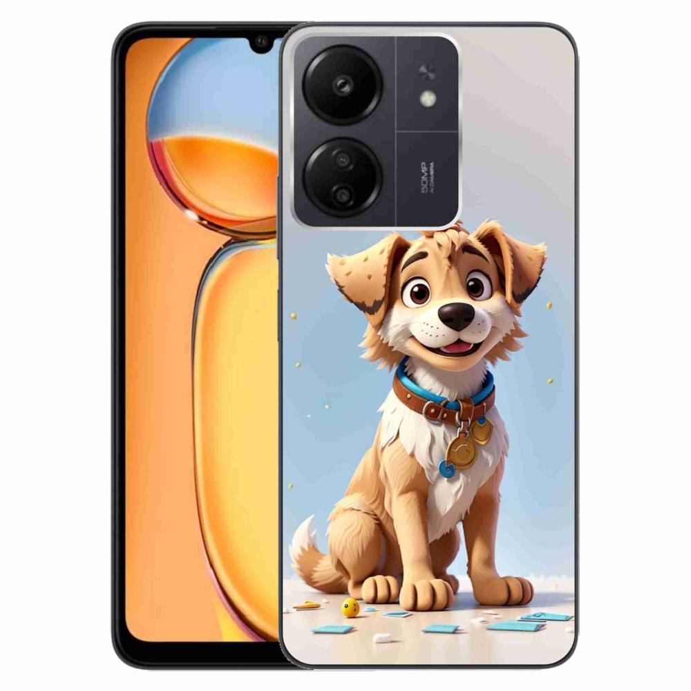 Gelový kryt mmCase na Xiaomi Poco C65/Redmi 13C - kreslené štěně