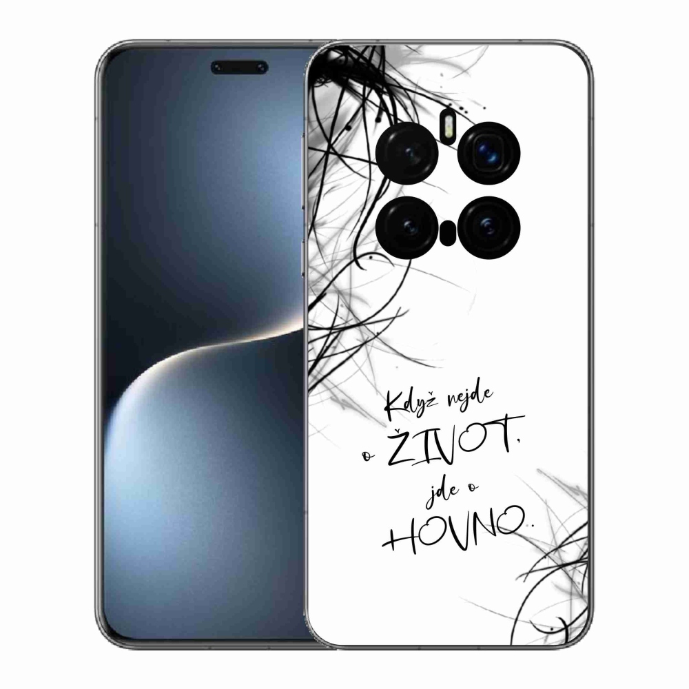 Gelový kryt mmCase na Honor Magic 7 Pro 5G - vtipný text 16 bílé pozadí