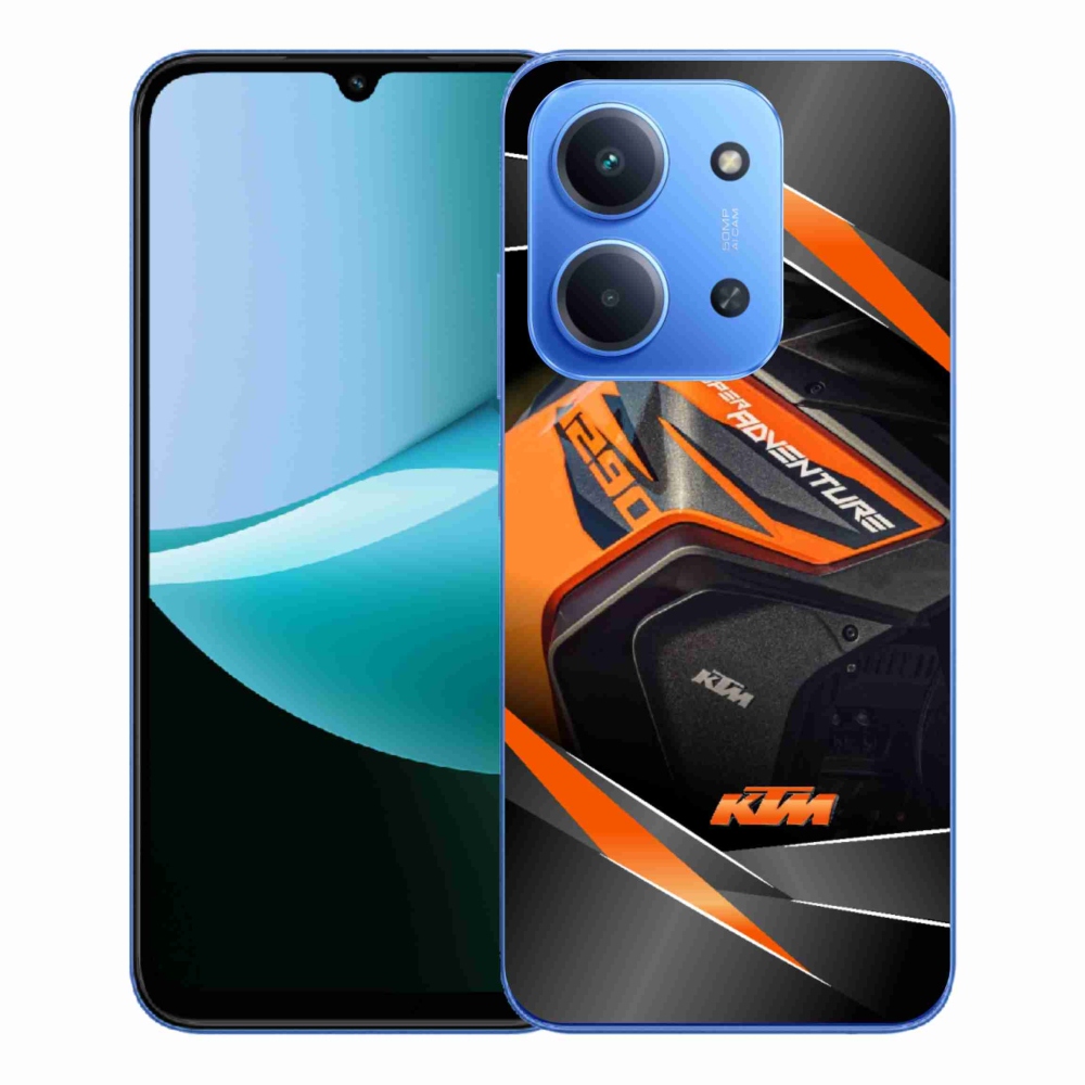 Gelový kryt mmCase na Xiaomi Redmi 15C 4G/5G (173mm) - motorka ktm