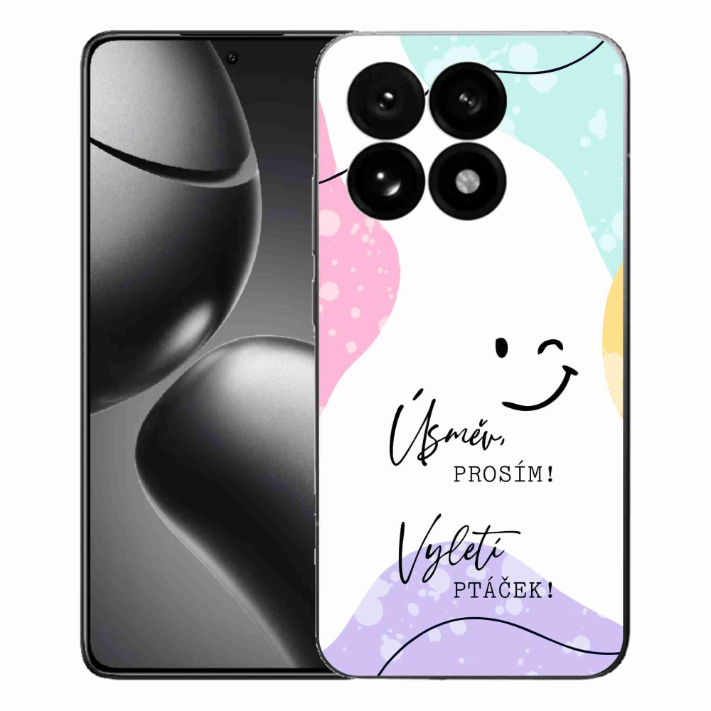 Gelový kryt mmCase na Xiaomi 15T - vtipný text 4 bílé pozadí