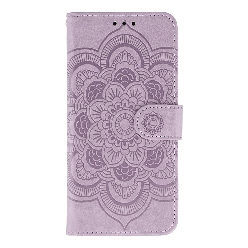 Mandala knížkové pouzdro na Xiaomi Redmi 15 5G - fialové