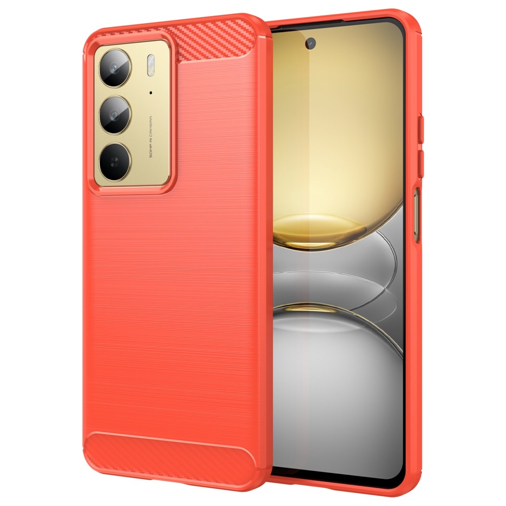 Carbon odolný gelový obal na Realme 14x 5G/Realme C75 - červený
