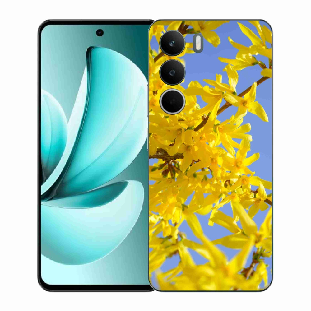 Gelový kryt mmCase na Realme C71 - žluté květy