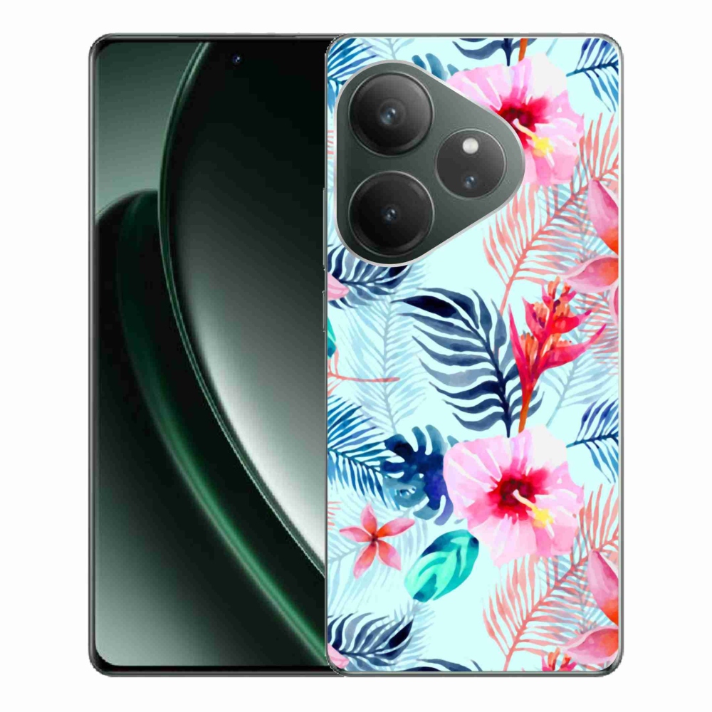Gelový kryt mmCase na Realme GT 6 5G/GT 6T 5G - květiny