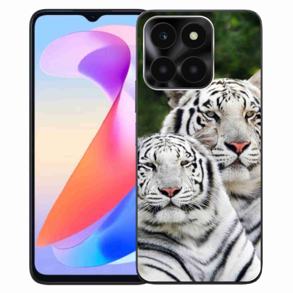 Gelový obal mmCase na Honor X6a - bílí tygři