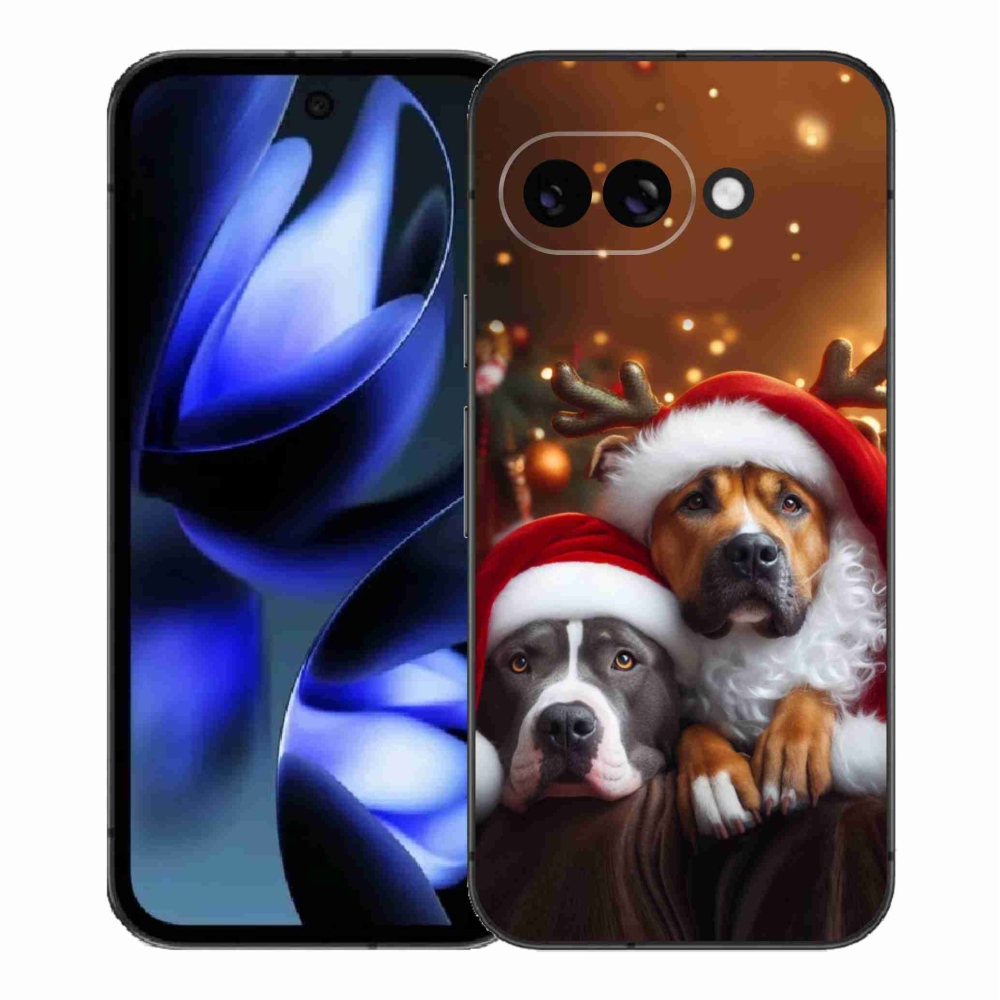 Gelový kryt mmCase na Google Pixel 9a - vánoční psi