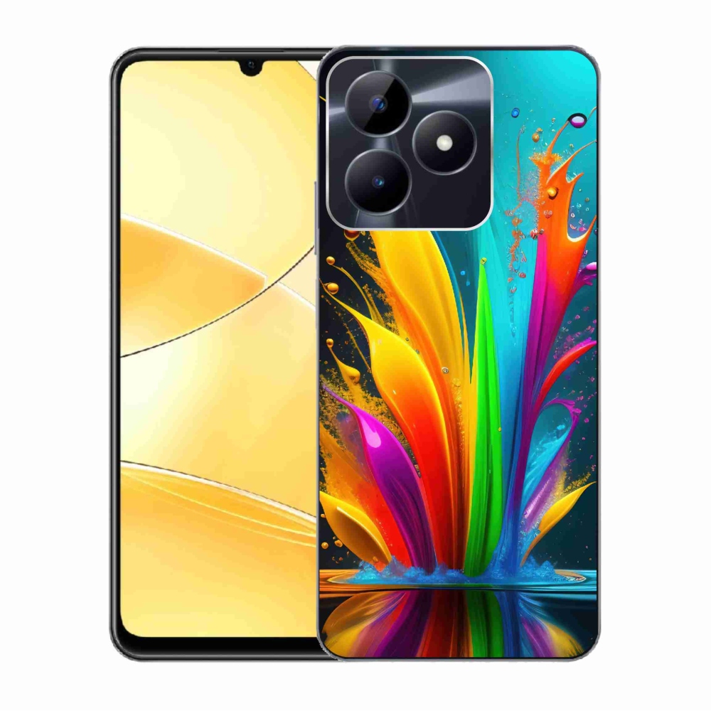 Gelový kryt mmCase na Realme C51/C53 - abstraktní motiv 1