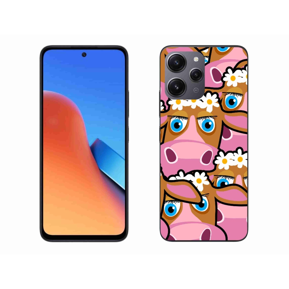 Gelový kryt mmCase na Xiaomi Redmi 12 - kreslené kravičky