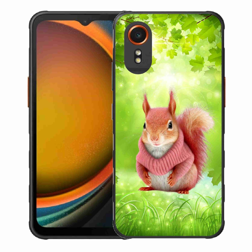 Gelový kryt mmCase na Samsung Galaxy Xcover 7 - veverka ve svetru